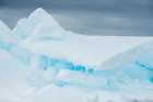 Antarctica, Weddell Sea, Snow Hill. Detail of iceberg with icicles. Art Print
